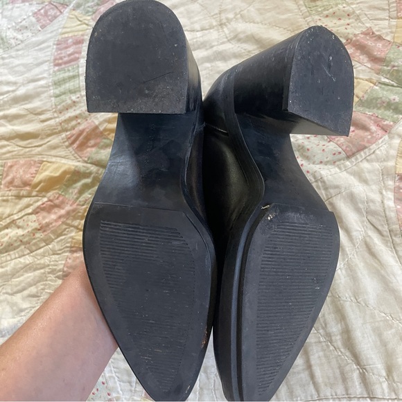 Zara Black Ankle Boots with Silver Zipper - Picture 6 of 7